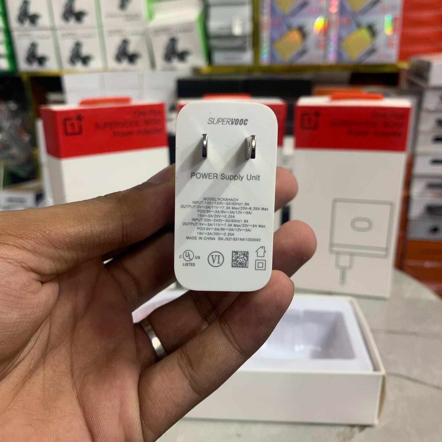 UK Model OnePlus SuperVOOC 160W Wrap Charger – Ultra-Fast Type-C to Type-C 1M Cable – Original White