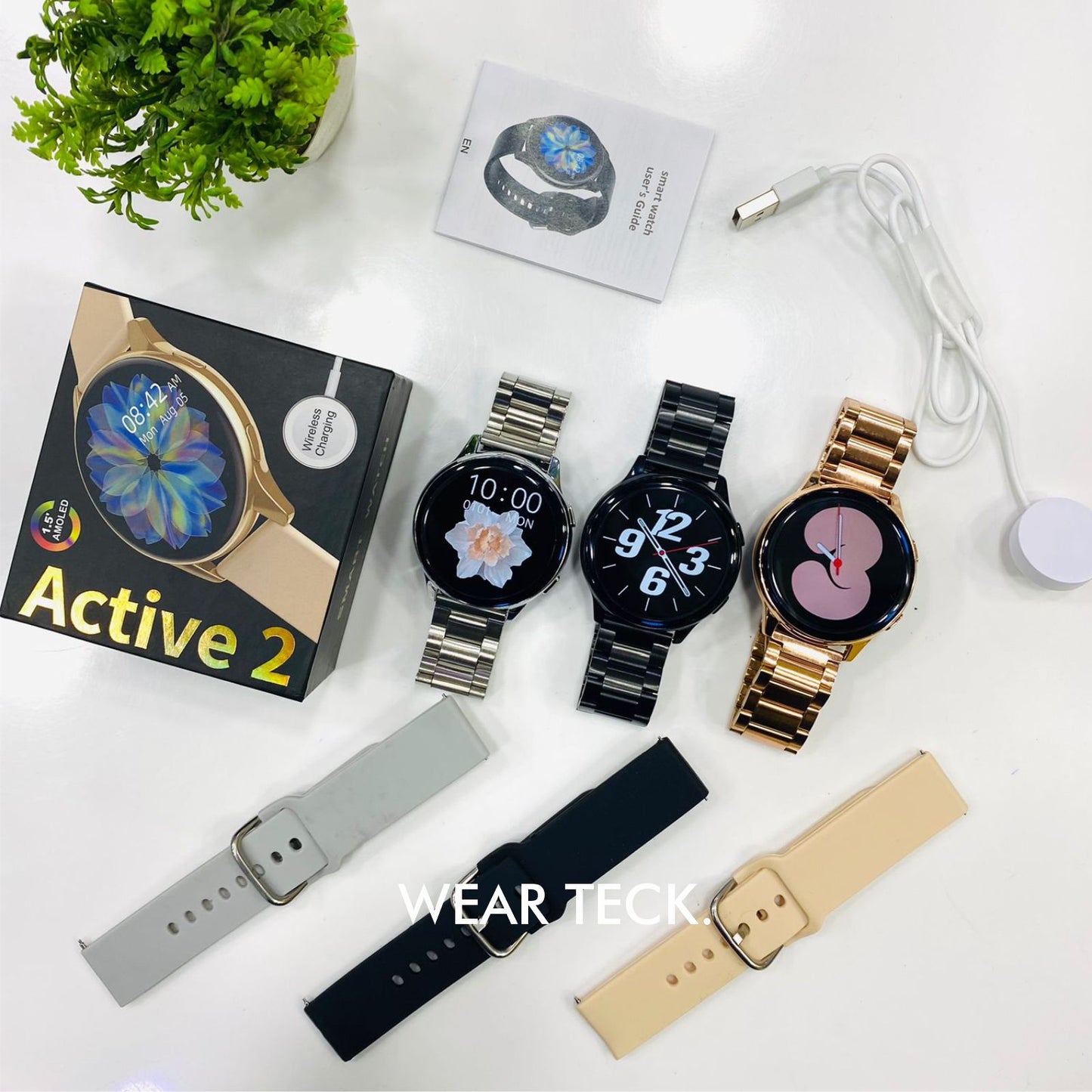 Galaxy Active 2 β Super AMOLED Waterproof Smartwatch for Android & iOS