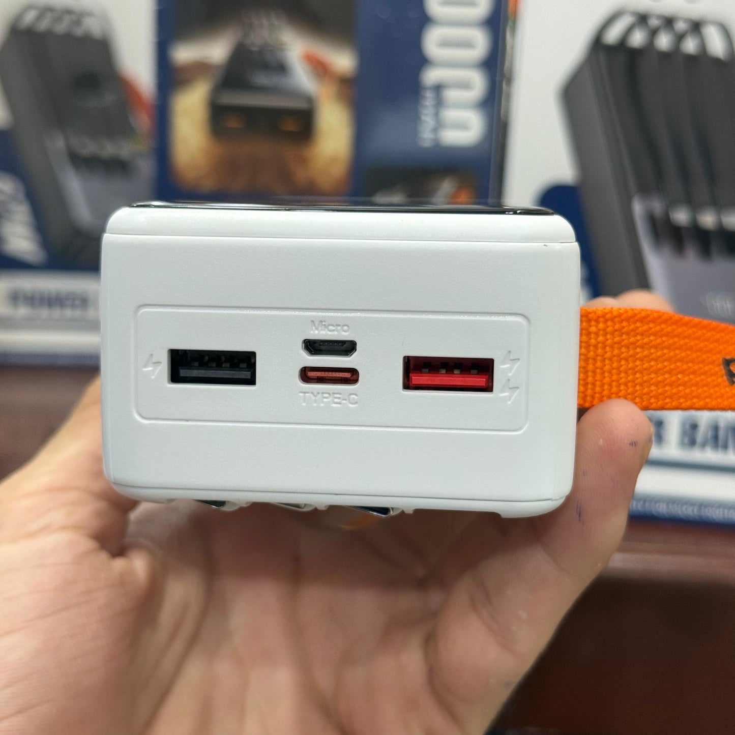 Dubai Imported Power Bank 40000mAh – 67W Ultra-Fast Charging with 4 Built-in Cables, Digital Display