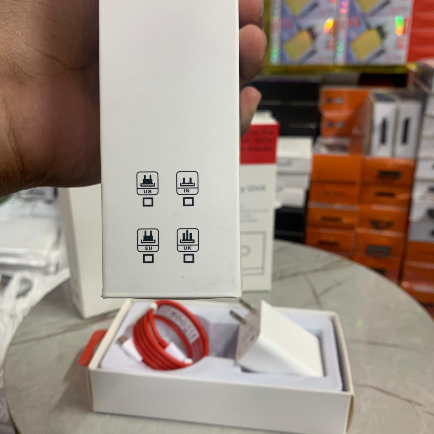 UK Model OnePlus SuperVOOC 160W Wrap Charger – Ultra-Fast Type-C to Type-C 1M Cable – Original White