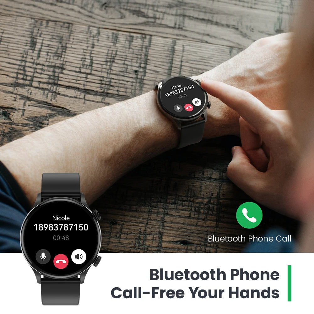 Smart Watch with Bluetooth Calling β 1.43" AMOLED Display, Health Tracker, IP68 Waterproof Fitness & Sport Smartwatch for Android & iOS