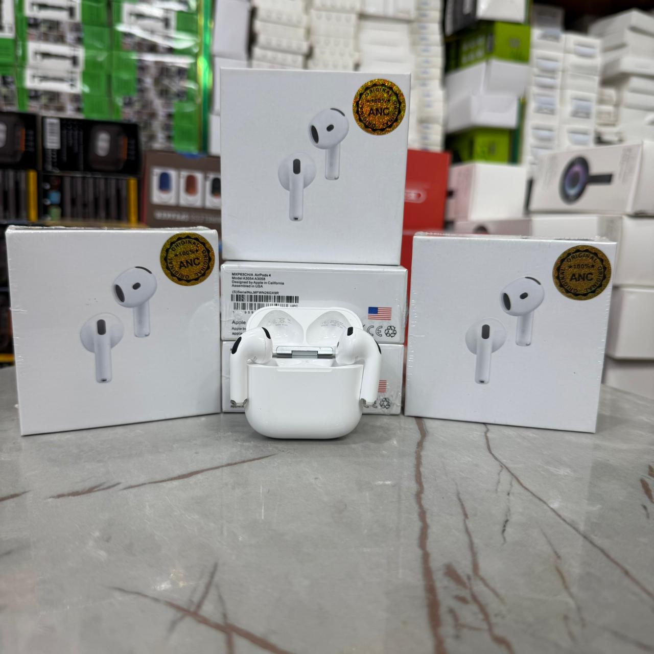 Apple AirPods 4 (Made in USA) – ANC Earbuds with H2 Chip, Spatial Audio, Magnetic & Wireless Charging Case, 30-Hr Battery