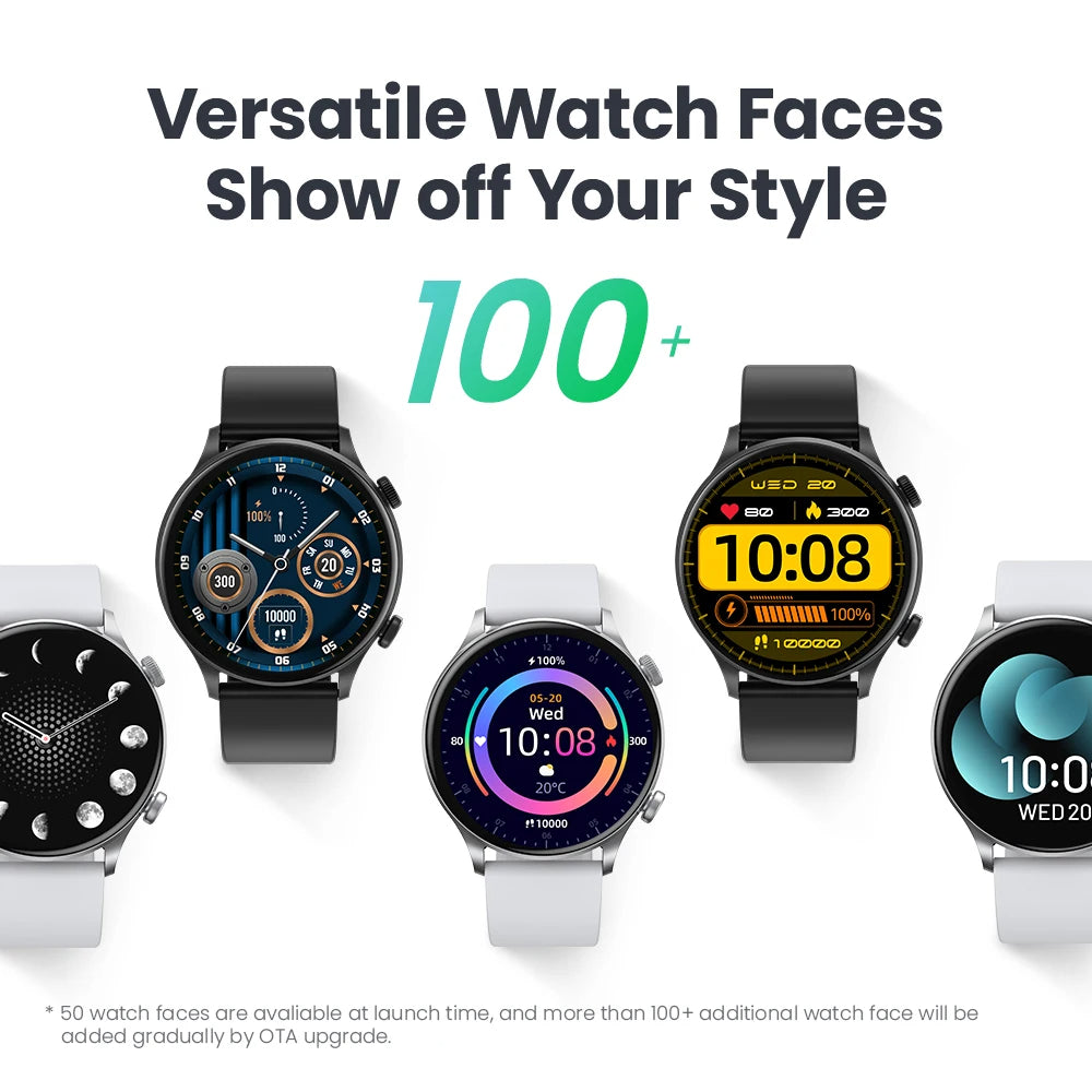 Smart Watch with Bluetooth Calling β 1.43" AMOLED Display, Health Tracker, IP68 Waterproof Fitness & Sport Smartwatch for Android & iOS