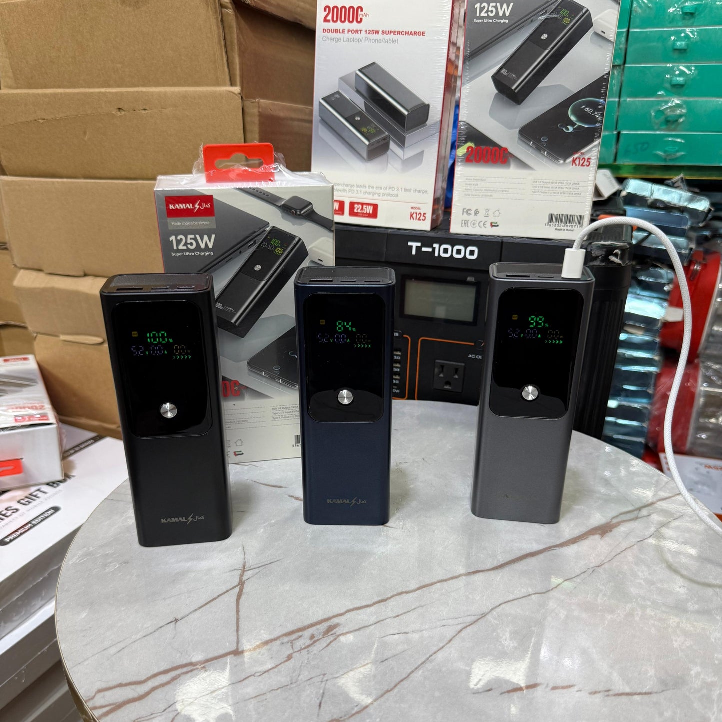 Dubai‑Imported 125W Power Bank — 20,000 mAh “Laptop‑Saver” with Smart Power Display
