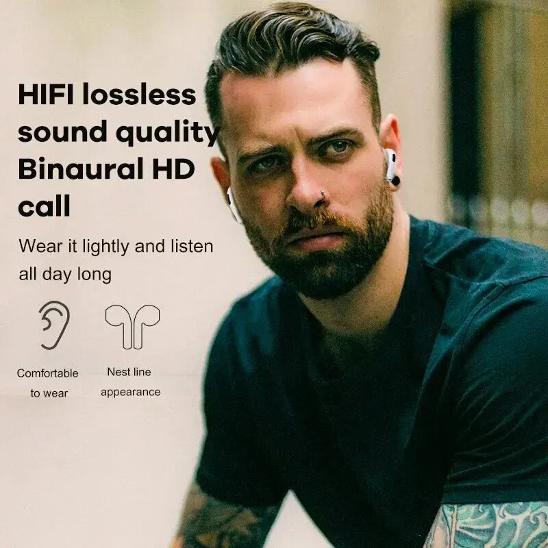 NEW Original Air Pro 6 TWS Wireless Earbuds β Bluetooth In-Ear Headphones with Mic, Sport Headset Compatible with Xiaomi & More