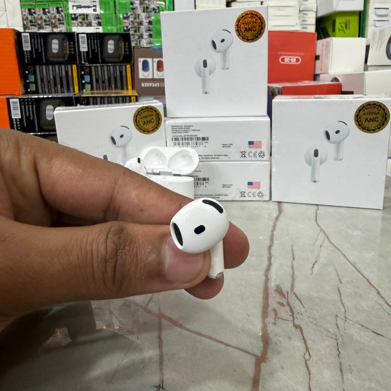 Apple AirPods 4 (Made in USA) – ANC Earbuds with H2 Chip, Spatial Audio, Magnetic & Wireless Charging Case, 30-Hr Battery