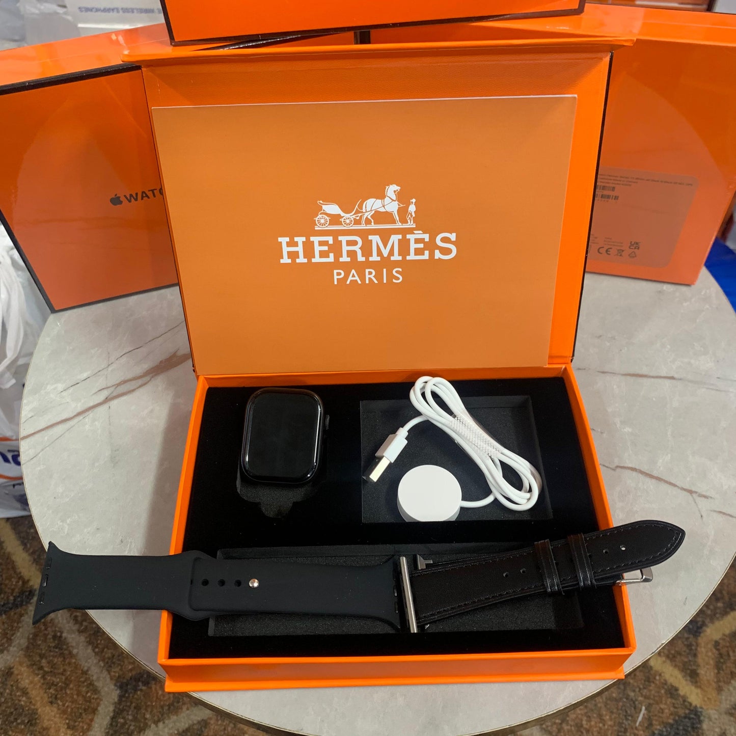 UK Lot Apple Watch Hermès S10 – 46mm Jet Black GPS+LTE | Made in Vietnam | Original Set