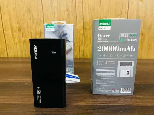 UK Lot Original MODEM CAT 65W PD Fast Charging 20000MAH Powerbank Pocket Mini Size