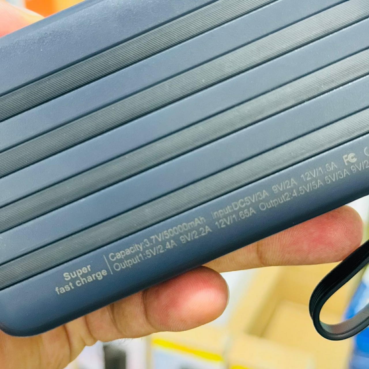 Aoker 50000mAh Super Fast Power Bank with Built-in Cables for Mobile & Laptop Charging | Germany Lot Imported