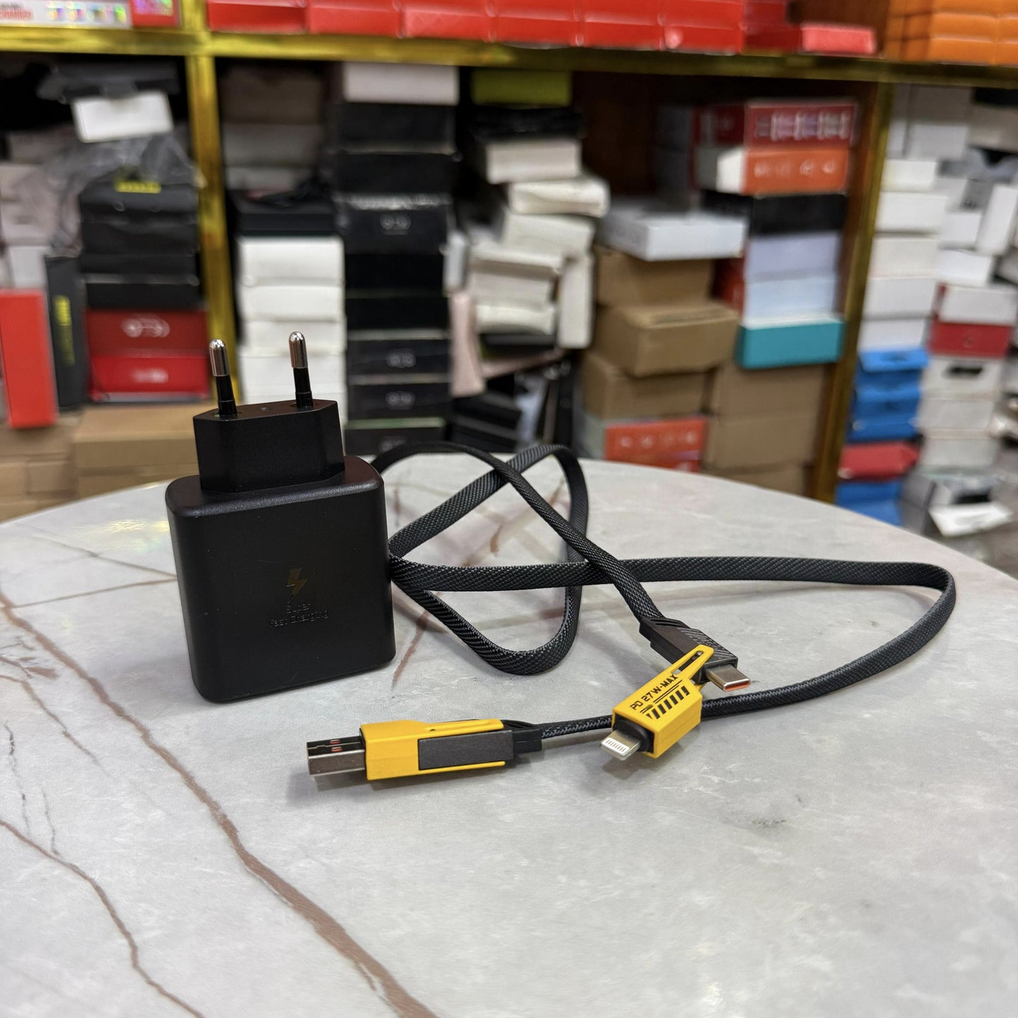 Super Fast 65W USB-C made in Vietnam Charger | Dual PD + 2 Free 4-in-1 Cables