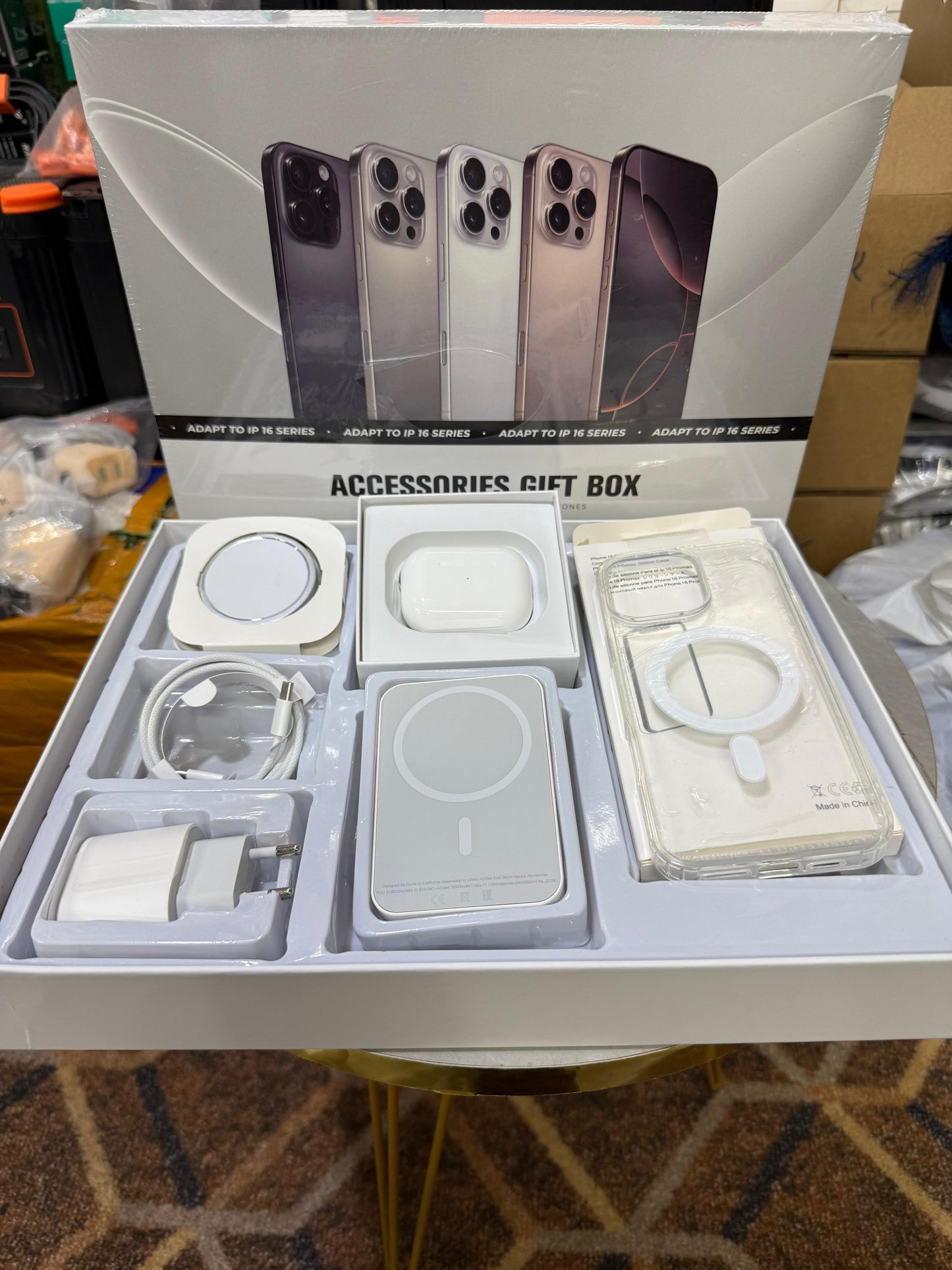 Ultimate 6-in-1 iPhone 16 Series Gift Box β MagSafe Power Bank, AirPods Pro 2 & More