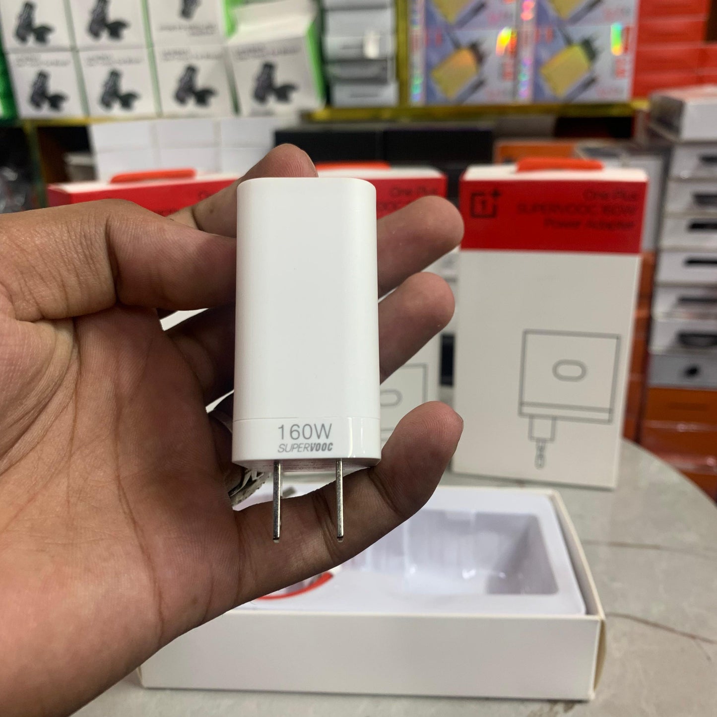 UK Model OnePlus SuperVOOC 160W Wrap Charger – Ultra-Fast Type-C to Type-C 1M Cable – Original White