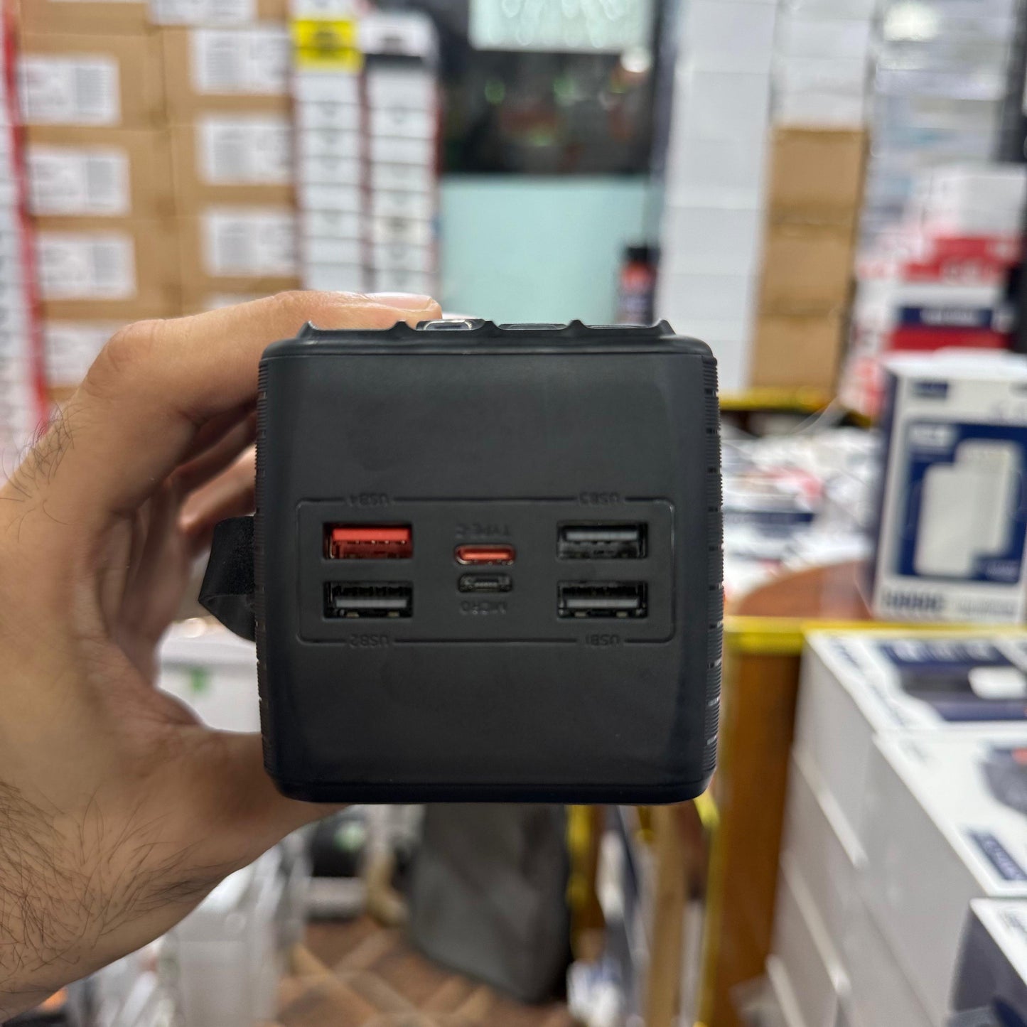 Dubai Lot 80000mAh Power Bank – 100W Super Fast Charging, 4 Built-in Cables & Smart Display