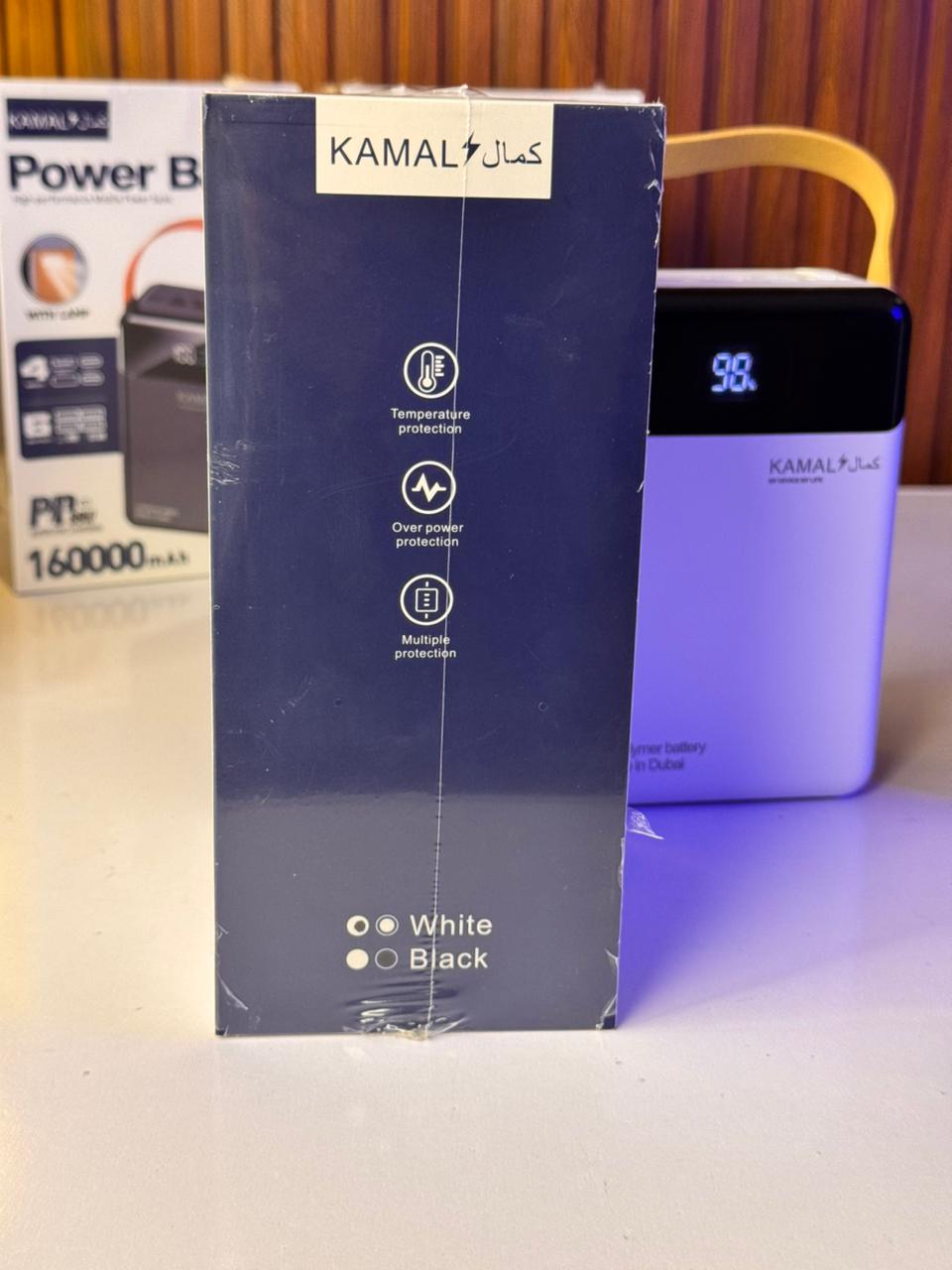 Dubai-Made | 160000mAh Power Bank – 6 Outputs | LED Lamp | Smart Display | Overload & Temp Protected + FREE Type-C to C Anti-Cut Cable