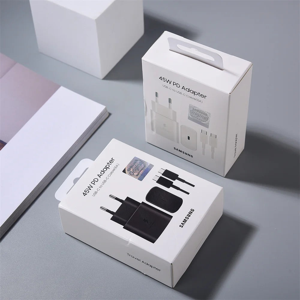 PD 45W Super Fast Charging Power Adapter 5A USB Type C Data Cord