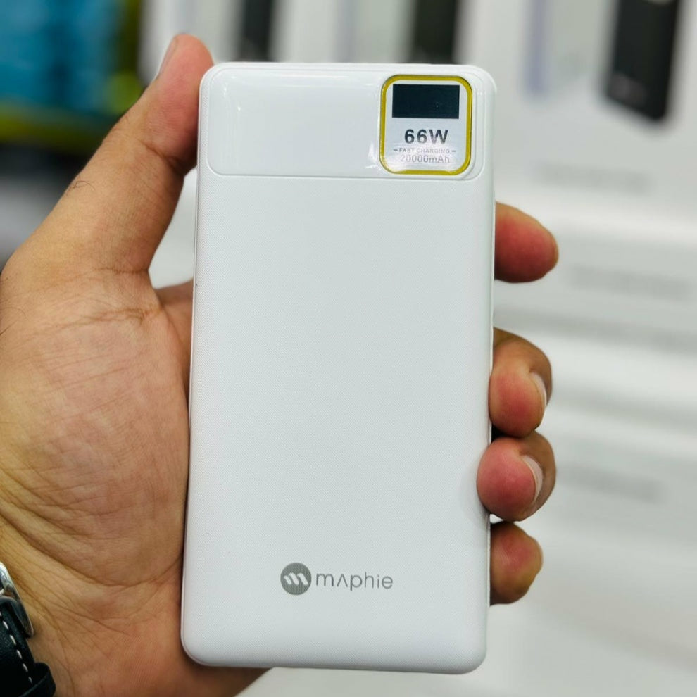 Maphie Original 66W Super Fast 20,000 mAh Power Bank - Made in USA with Free Lighter Cable