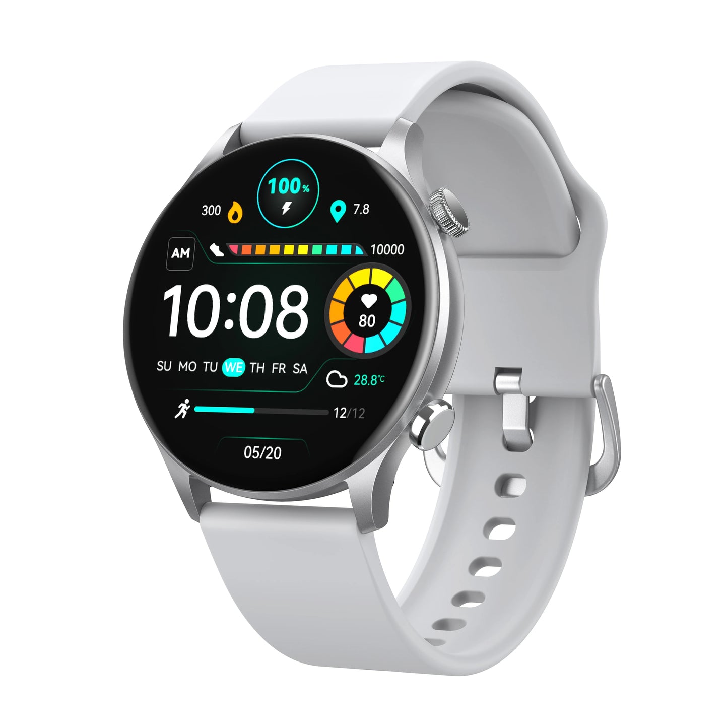 Smart Watch with Bluetooth Calling β 1.43" AMOLED Display, Health Tracker, IP68 Waterproof Fitness & Sport Smartwatch for Android & iOS