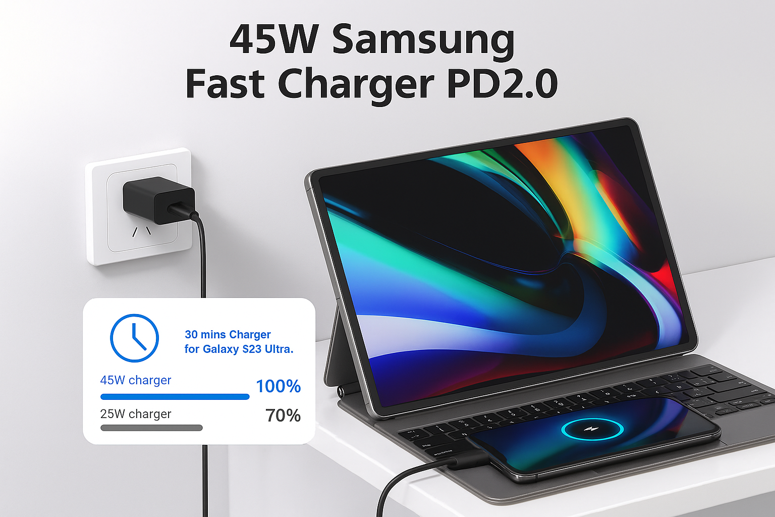 45W Samsung Fast Charger PD2.0