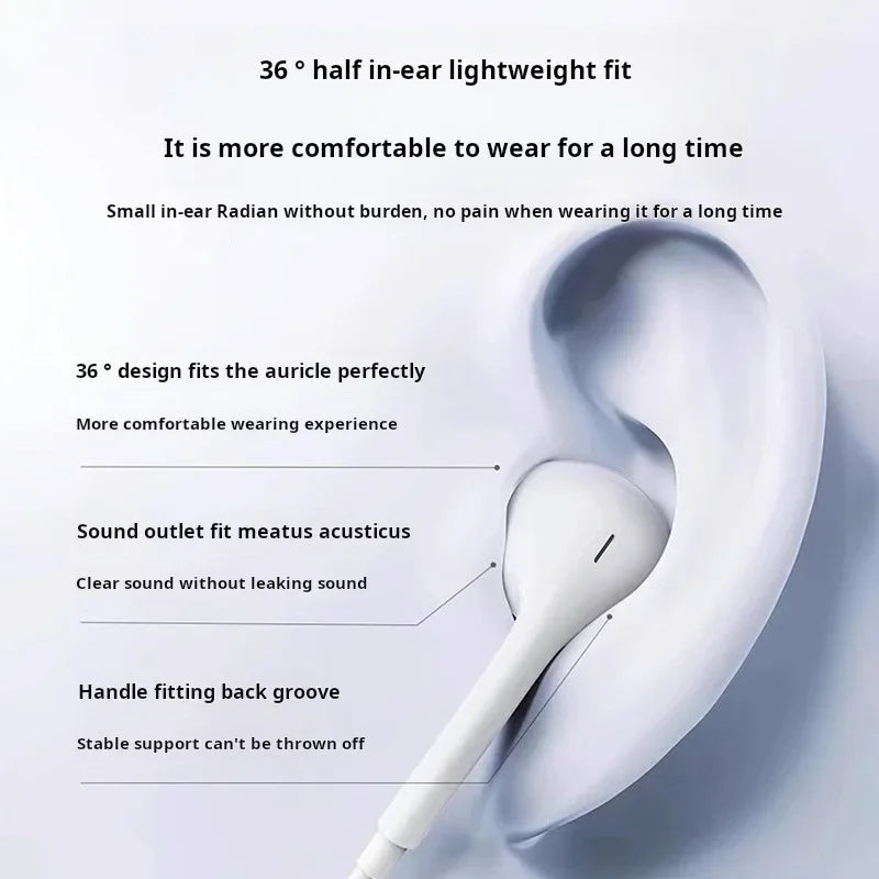 100% Original Apple Type-C Earphones | High-Quality Sound & Durable Design