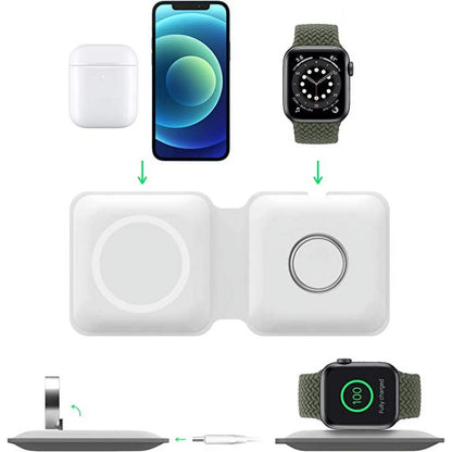 2 in 1  Foldable Fast Wireless Charger MagSafe Wireless Apple 25W Charging Station  | USA Lot Imported