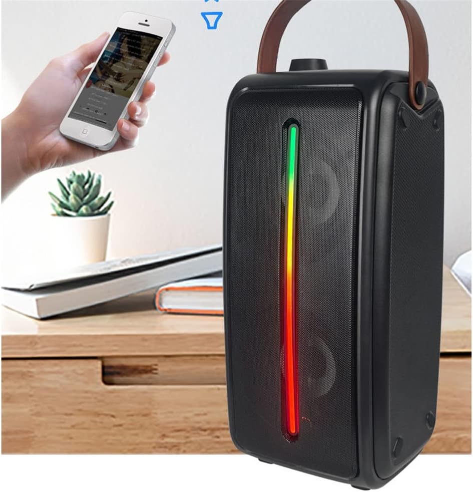 Faster Portable Bluetooth Speaker, RGB Lighting with Microphone, Wireless Speaker