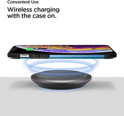 Spigen Universal Fast Wireless Charger, Fast Qi Certified 50W Leather Charging Pad Ultra Plus Wireless Charging