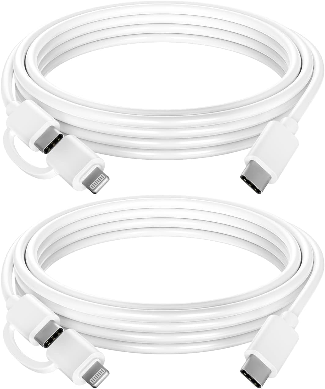 USB C to C/Lightning Cable, Multi Charging Cable [MFi Certified] 60W Fast Charger Cord C to Lightning/Type C