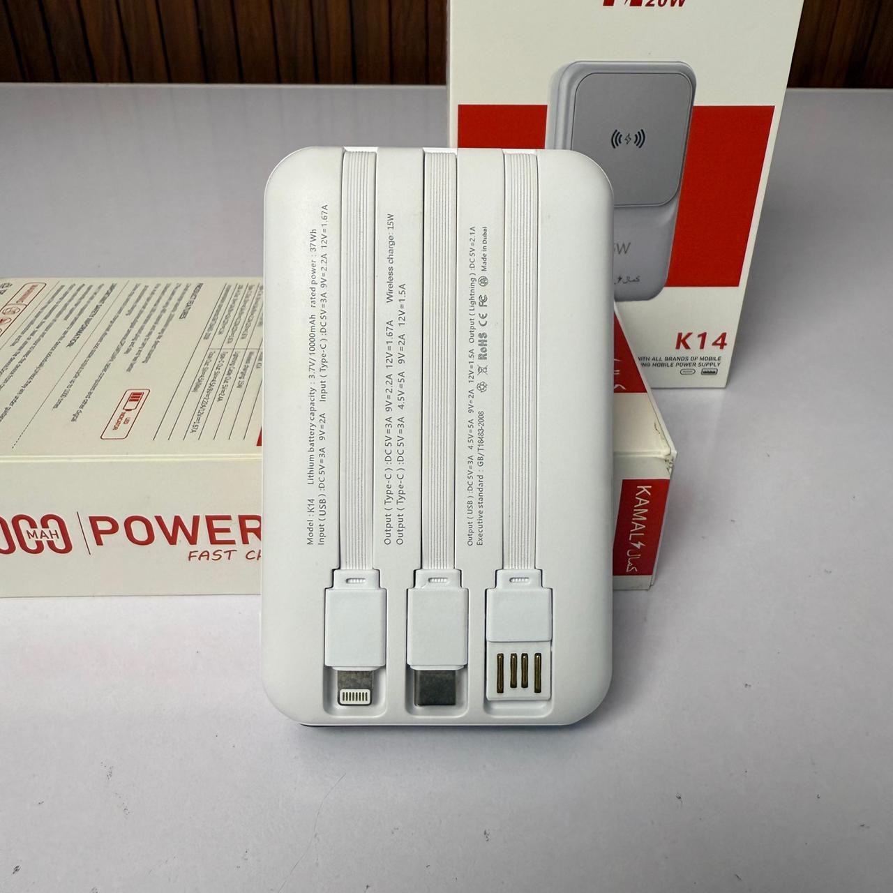 Kamal™ 10000mAh 35W Fast Charging Power Bank K14