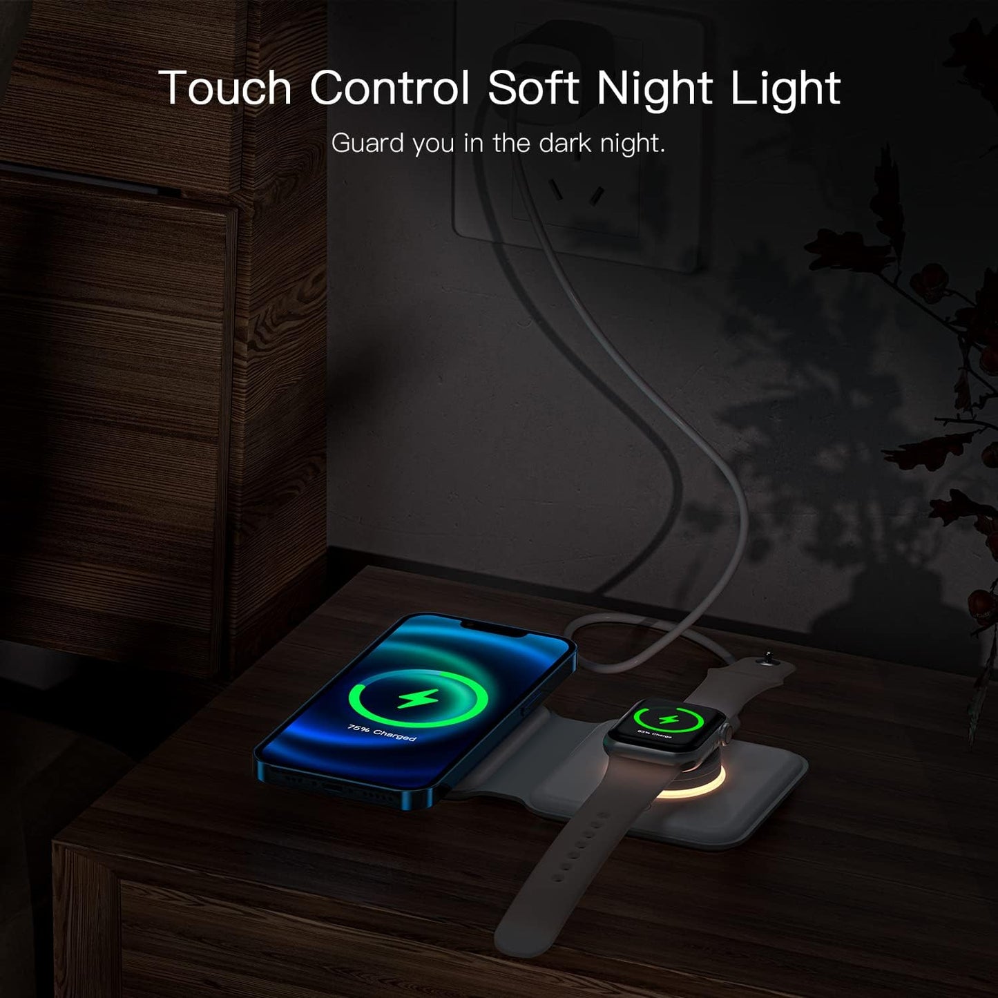 2 in 1  Foldable Fast Wireless Charger MagSafe Wireless Apple 25W Charging Station  | USA Lot Imported
