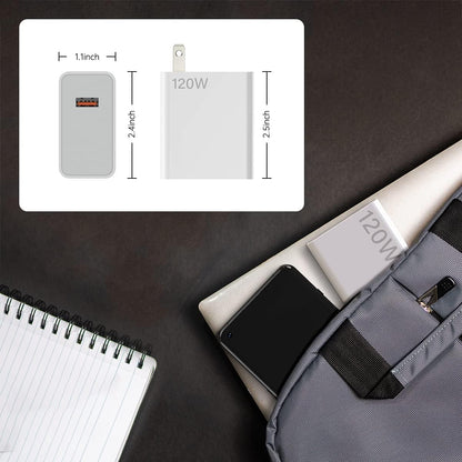 100% Original 120W Xiaomi Charger Turbo Fast Charge 120W EU Hypercharge Smart Adapter