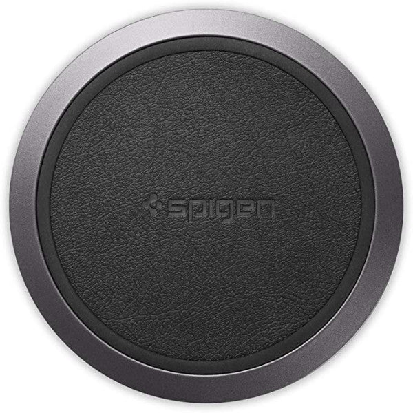 Spigen Universal Fast Wireless Charger, Fast Qi Certified 50W Leather Charging Pad Ultra Plus Wireless Charging