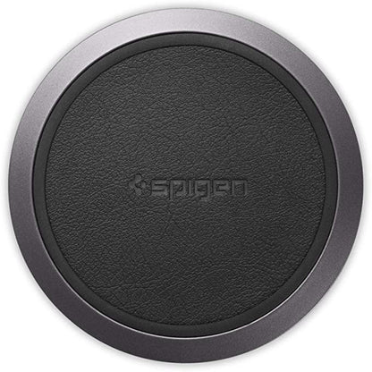 Spigen Universal Fast Wireless Charger, Fast Qi Certified 50W Leather Charging Pad Ultra Plus Wireless Charging