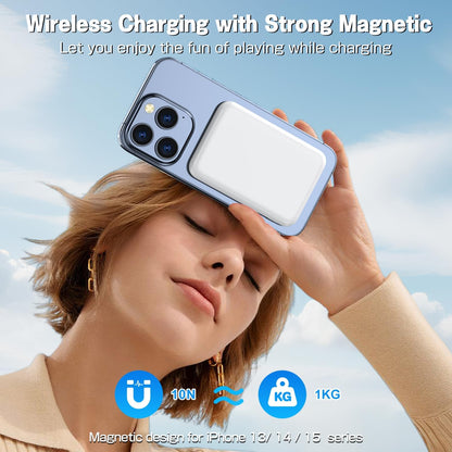 Apple MagSafe Battery Pack - Portable Charger with Fast Charging 10,000 mAh Power Bank With Free PD Cable