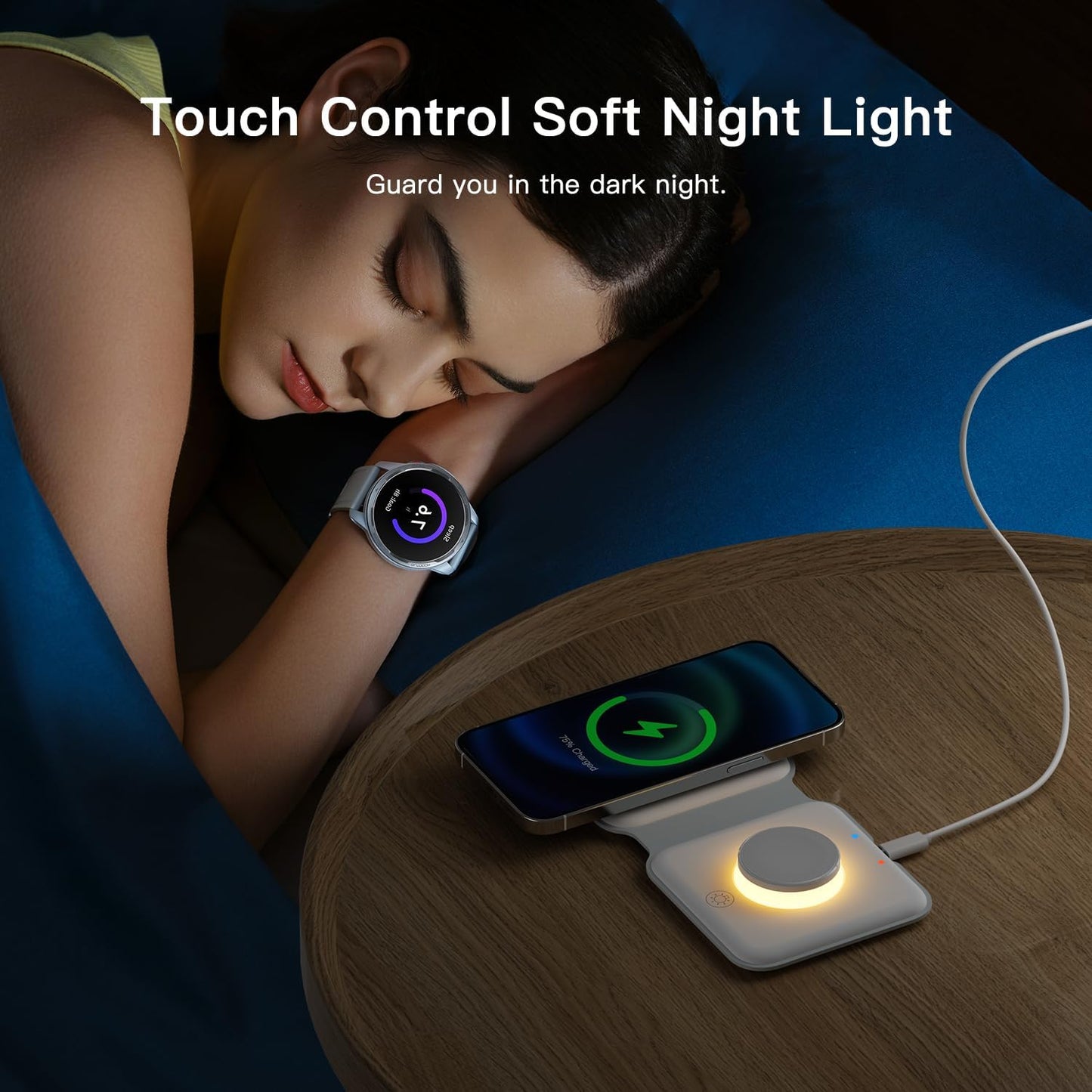 2 in 1  Foldable Fast Wireless Charger MagSafe Wireless Apple 25W Charging Station  | USA Lot Imported