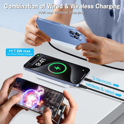 Apple MagSafe Battery Pack - Portable Charger with Fast Charging 10,000 mAh Power Bank With Free PD Cable