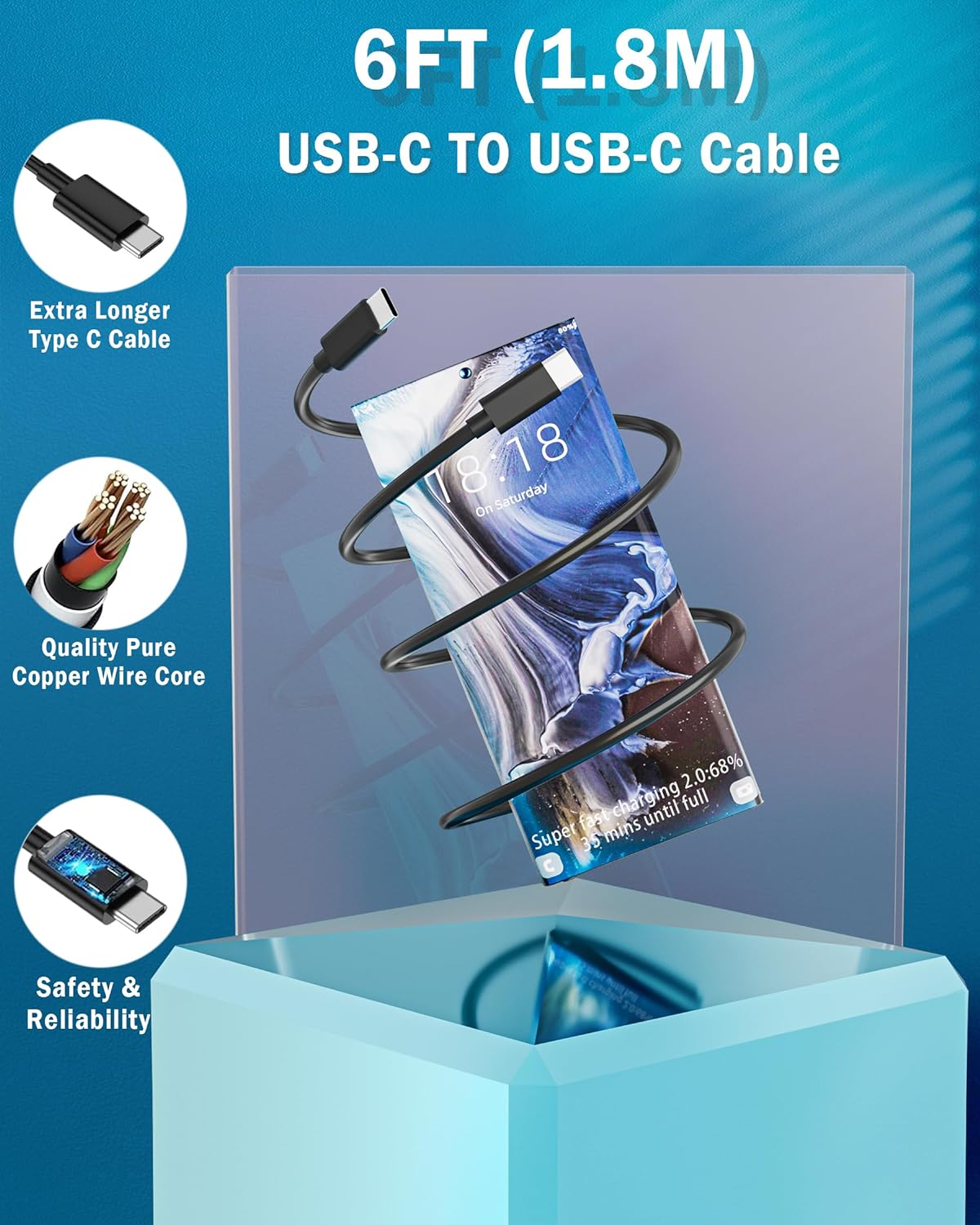 100% Original 45W USB C Samsung Super Fast Charger With Free Type C Cable USA Lot Imported Company Certified Original