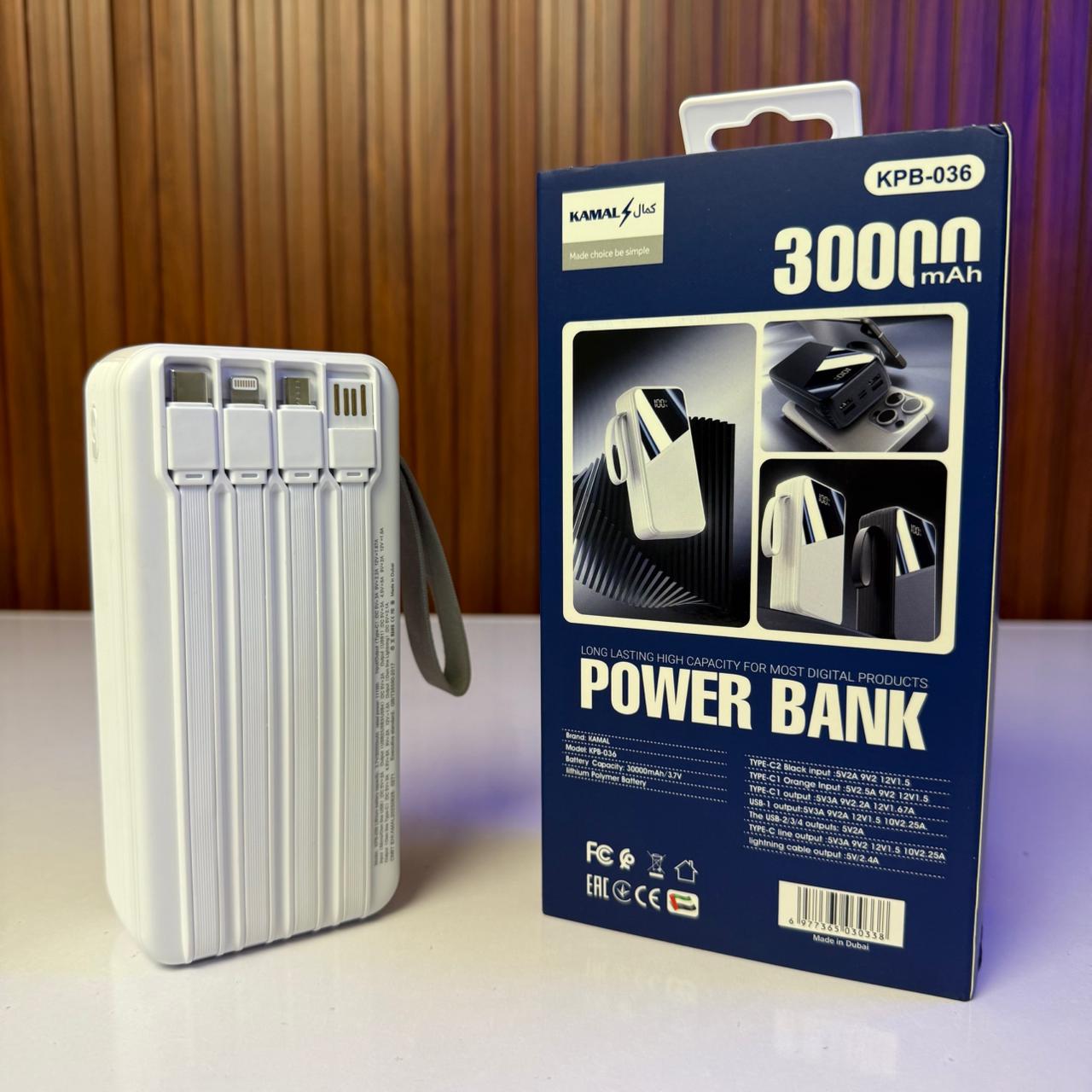 Kamal™ 30000mAh 45W PD Fast Charging Power Bank KPB-036