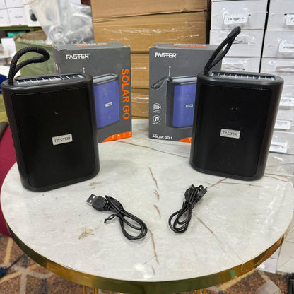 Faster Solar Go 1 Portable Wireless Speaker – Power Your Adventures, Naturally