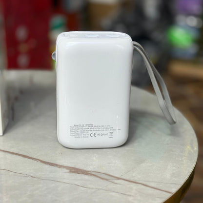 Made in Dubai 120W Mini Size Super Fast Power Bank With Built In Cables 1 Year Company Warranty