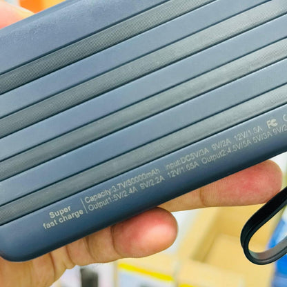 Aoker 50000mAh Super Fast Power Bank with Built-in Cables for Mobile & Laptop Charging | Germany Lot Imported