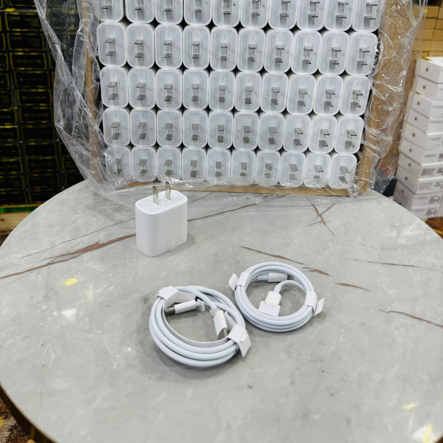 100% Original Apple 20W USB-C Power Adapter With Free Original C to C and C to iPhone Cables | Lot Imported