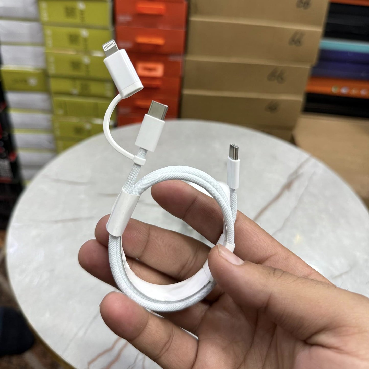 100% Original UK Lot Imported 25W USB-C Charger QC3.0 Fast Charging with Free 2-in-1 Cable
