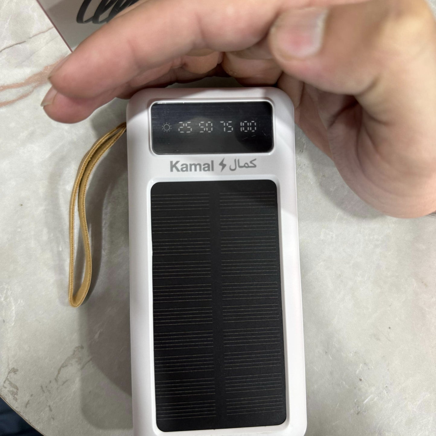 120W Fast Charging 50,000mAh Solar Power Bank with Built-In Cables – Dubai Lot Imported