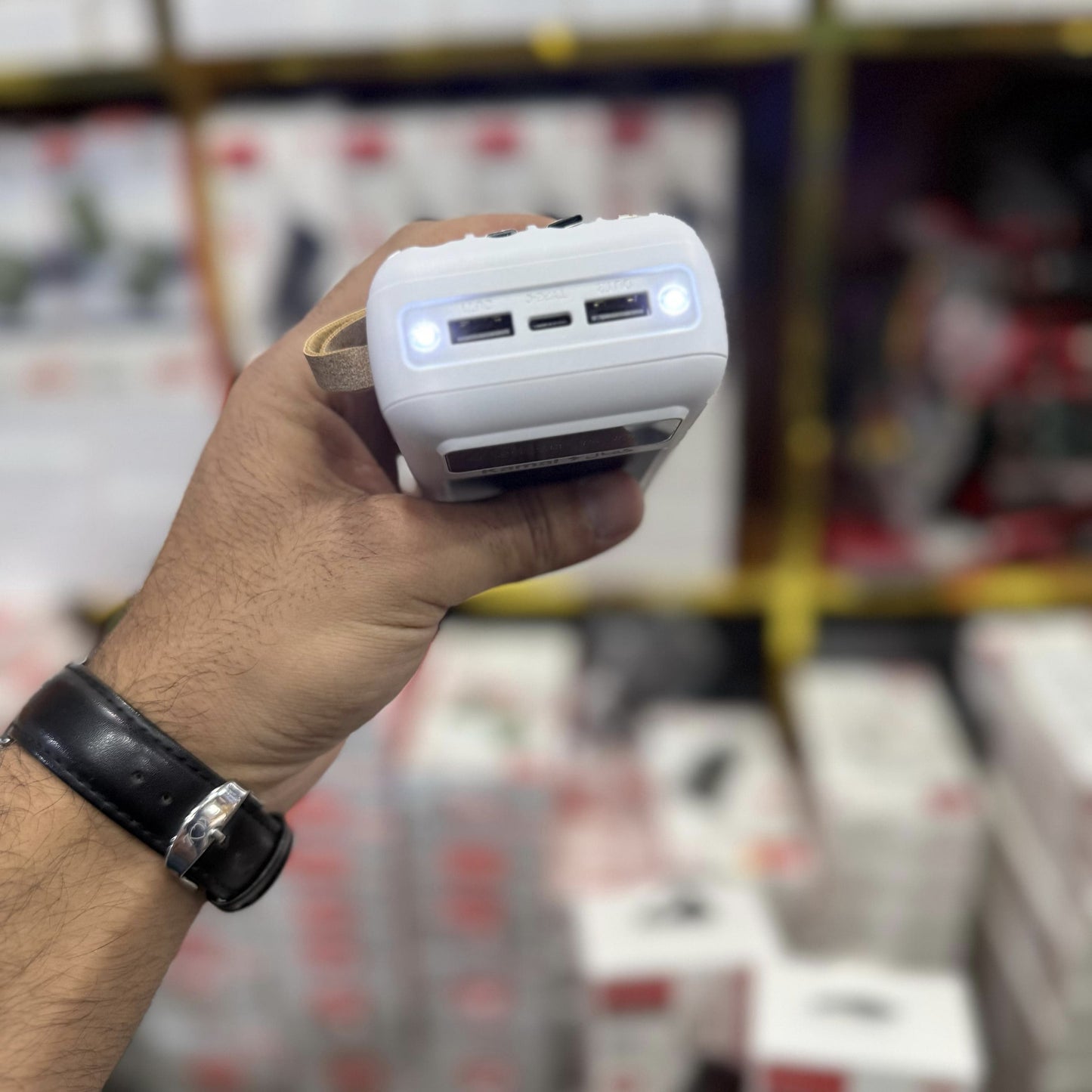 120W Fast Charging 50,000mAh Solar Power Bank with Built-In Cables – Dubai Lot Imported