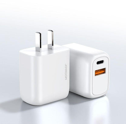 Original JOYROOM 20 Watt Smart Dual Port USB and C PD+QC3.0 Travel Charger