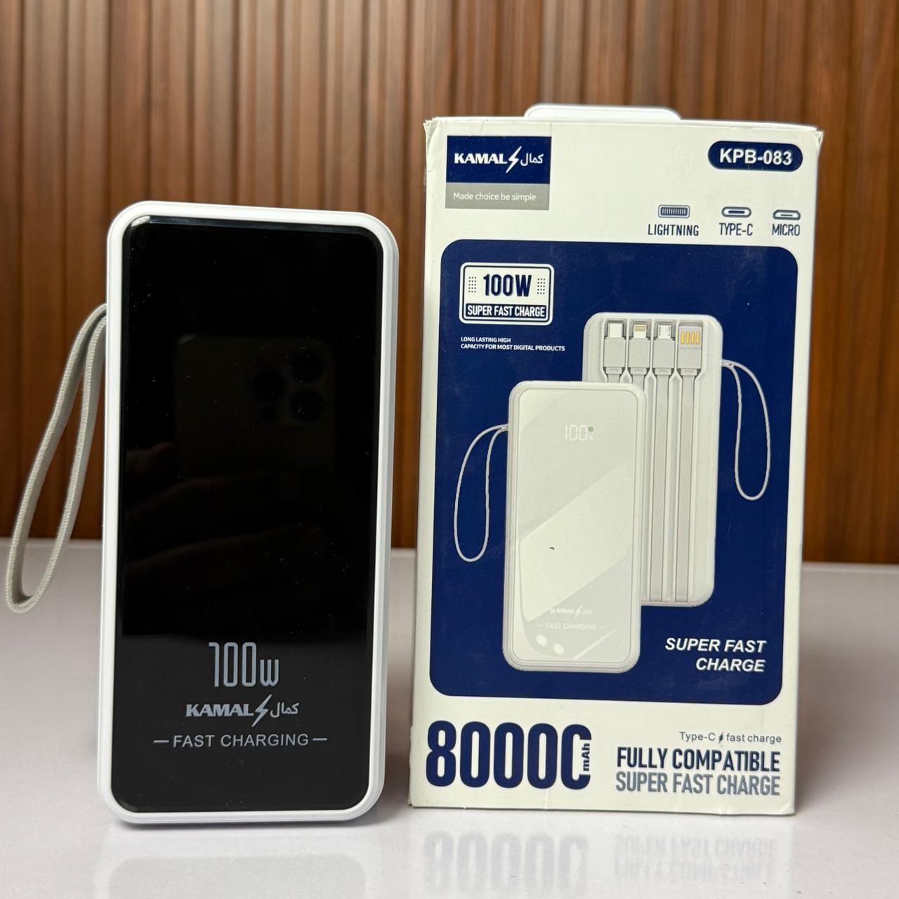 Kamal™ 80000mAh 100W Ultra-High-Capacity Power Bank KPB-083