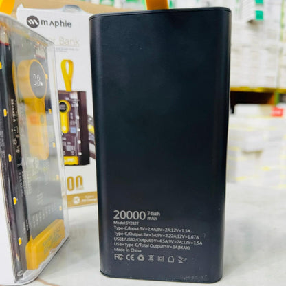 MAPHIE 20000mAh 66W Fast Power Bank  (PD Super Fast) Power Bank Lot Imported with Free Magnetic Cable