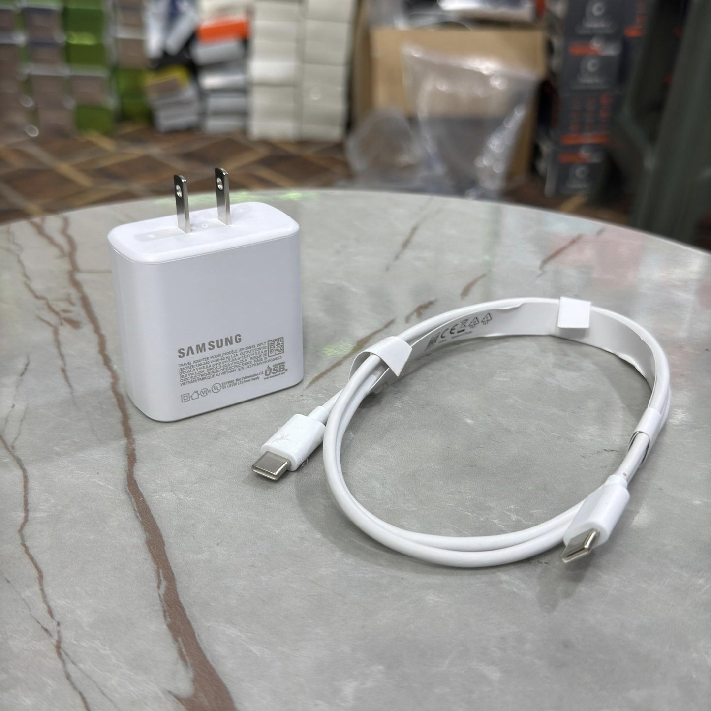 100% Original 45W USB C Samsung Super Fast Charger With Free Type C Cable USA Lot Imported Company Certified Original