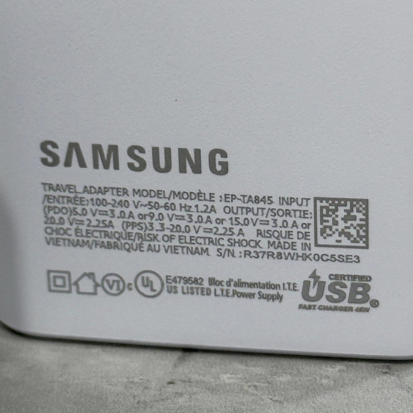 100% Original 45W USB C Samsung Super Fast Charger With Free Type C Cable USA Lot Imported Company Certified Original