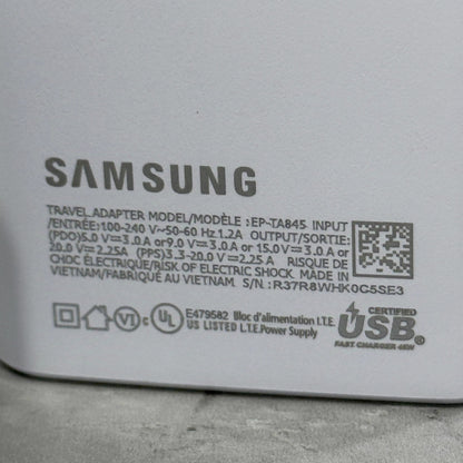 100% Original 45W USB C Samsung Super Fast Charger With Free Type C Cable USA Lot Imported Company Certified Original